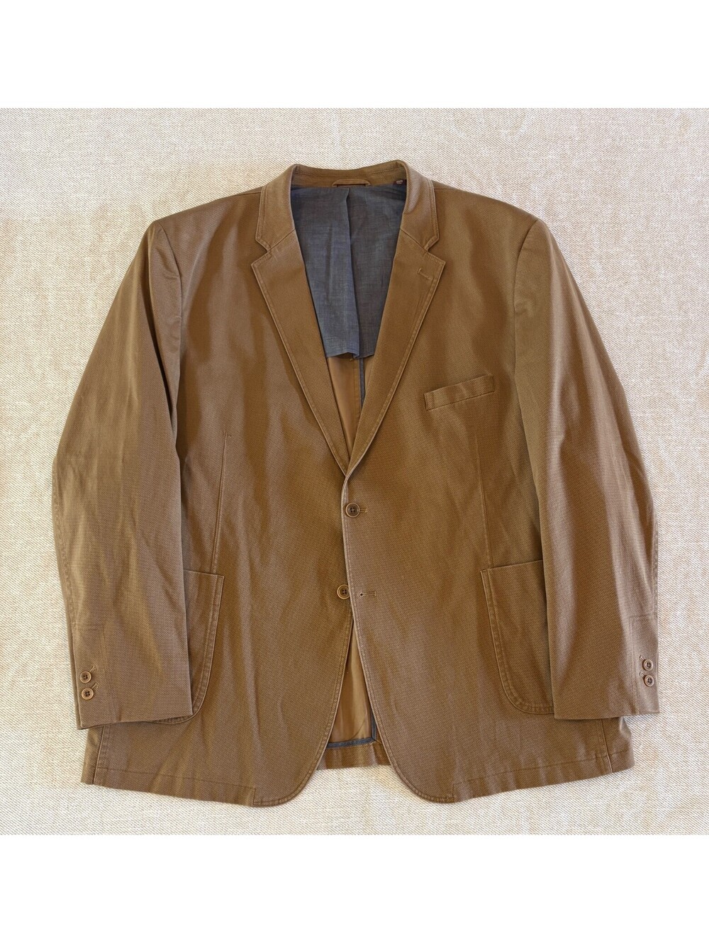 Johnston & Murphy Brown Cotton Blend Unstructured Blazer Sport Coat Men's XXXL